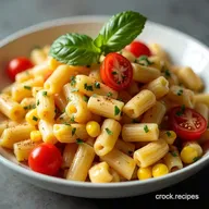 Sunshine Pasta Salad with Fresh Corn Tomato Easy Summer Recipe