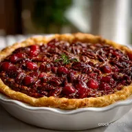 Cranberry Pecan Pie: Tart Buttery Showstopper Dessert