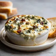 Spinach Artichoke Dip: Baked Creamy Appetizer for 10 Servings