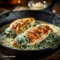 Creamy Chicken Breast in Spinach Parmesan Sauce Ready in 35 Mins
