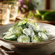 Cucumber Salad with Creamy Dill Sauce: Crisp, Tangy, and Never Watery