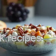 Creamy Dreamy Grape Salad Recipe with Candied Pecans