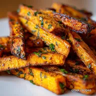 Perfectly Crispy Air Fryer Sweet Potato Fries with Garlic and Herbs Ready in 30 Min