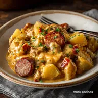 The Best Crock Pot Cheesy Sausage Potato Casserole Ultimate Comfort Food