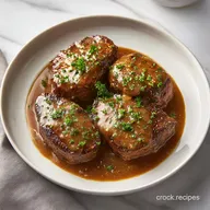Crock Pot Cube Steak with Gravy for 6