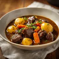 Crock Pot Steak Soup for 6 Servings