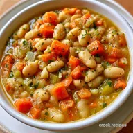 Crock Pot Vegetable Bean Soup for 8