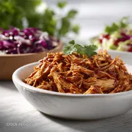 Best Easy Crockpot BBQ Pulled Chicken for 8