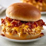 Creamy Crockpot Crack Chicken Sandwiches