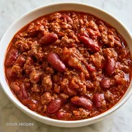 Crockpot Ground Beef Chili for 6 Servings