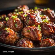 Sticky Easy Crockpot Honey Garlic Meatballs Recipe Set It and Forget It