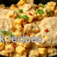 Delicious Slow Cooker Chicken & Dressing