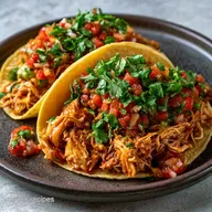 Crockpot Shredded Chicken Tacos for 4