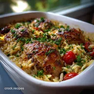 Greek Chicken Orzo Casserole Easy Mediterranean: One-Pan Flavor Feast