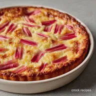 Easy Rhubarb Custard Pie for 8 Servings