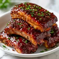 Easy Slow Cooker BBQ Ribs for 6 Servings