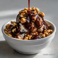 Tin Roof Sundae: Homemade Fudge Peanut Crunch