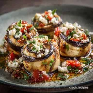 Feta yogurt and aubergine rolls Easy Mediterranean Appetizer Recipe