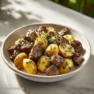 Slow Cooker Garlic Butter Steak Bites for 6