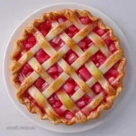 Grandmas Rhubarb Pie with Flaky Crust