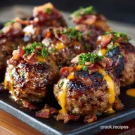 LowCarb Grilled Bacon Cheeseburger Meatballs Ultimate BBQ Keto Bites