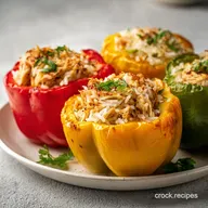 Ground Chicken Stuffed Peppers with Rice