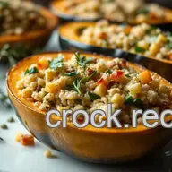Warm & Hearty Stuffed Squash Recipe with Quinoa & Herbs