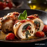 High Protein Low Carb Recipes: Tuscan Stuffed Chicken Roulades (45 Min)