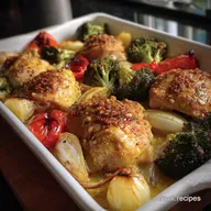Easy Sheet Pan Honey Dijon Chicken with Roasted Veggies