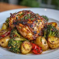 Italian Chicken Sheet Pan Dinner for 4