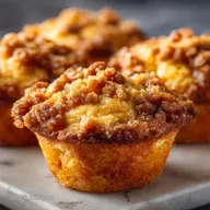 Keto Peach Cobbler Muffins: Buttery, Low Carb Streusel Dessert.