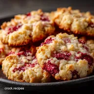 Keto Raspberry Crumble Cookies Buttery LowCarb Shortbread