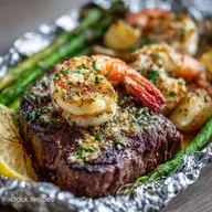 Low Carb Keto Foil Pack Meals Easy Garlic Butter Surf Turf Dinner