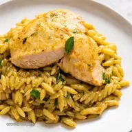 Lemon Herb chicken and orzo OnePan Med Magic