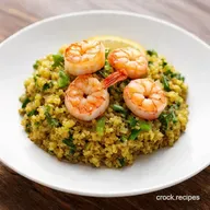 Lemony Garlic Healthy Shrimp Dinner Quinoa Veggie Delight
