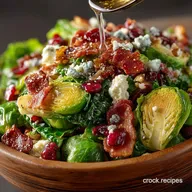 The Ultimate Loaded Brussels Sprouts Salad with Crispy Bacon Vinaigrette