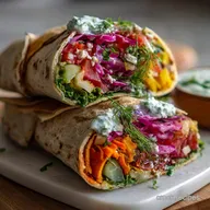 Mediterranean Veggie Wraps in 15 Minutes | Healthy & Vegetarian