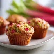 Rhubarb Muffins Recipe: Tender Crumb with Crunchy Sugar Crust