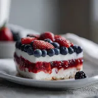 Patriotic 4th of July Dessert Idea with Mixed Berries: 260 Minutes
