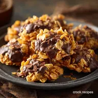 Chocolate Peanut Butter Cornflake Cookies: Crispy No-Bake Treats