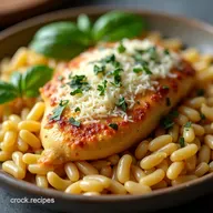 The Best OnePot Creamy Parmesan Chicken and Orzo Recipe