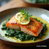 Salmon with Creamy Spinach RestaurantLevel Easy