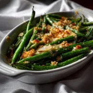 Thanksgiving Roasted Parmesan Garlic Green Beans Recipe