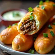 Philly Cheesesteak Stuffed Cheesy Breadsticks CrowdPleasing