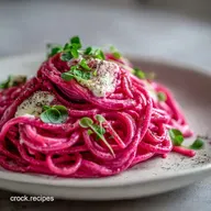 Galentines Party Food Idea Dinner: Velvety Pink Beet Pasta