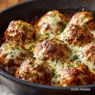 Chicken Parmesan Meatballs: Baked, Bubbly, and Gloriously Cheesy