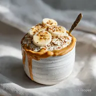 High Protein Overnight Oats with Peanut Butter and Banana: Velvety Creamy