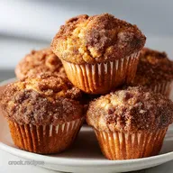 Pumpkin Muffins with Cinnamon Sugar Topping in 35 Minutes