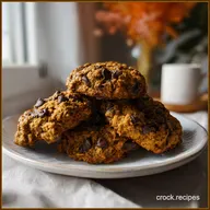 Soft Chewy Pumpkin Chocolate Chip Oatmeal Cookies in 30 Minutes