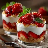 Easy Layered Strawberries and Cream Parfaits NoBake Dessert